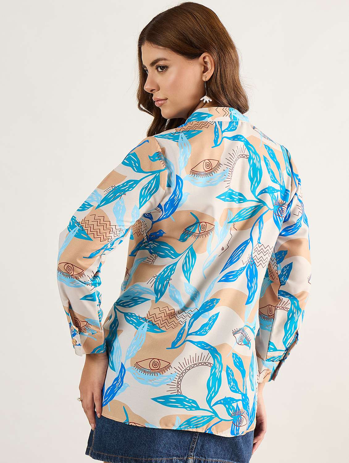 women printed long sleeves regular shirt - 22610806 -  Standard Image - 4