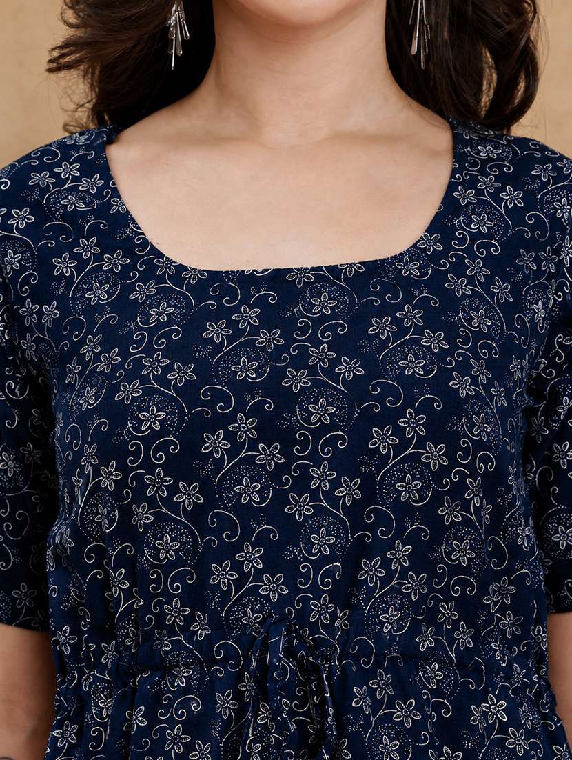 Women Printed Short Sleeves A-line Dress - 22610823 -  Standard Image - 6