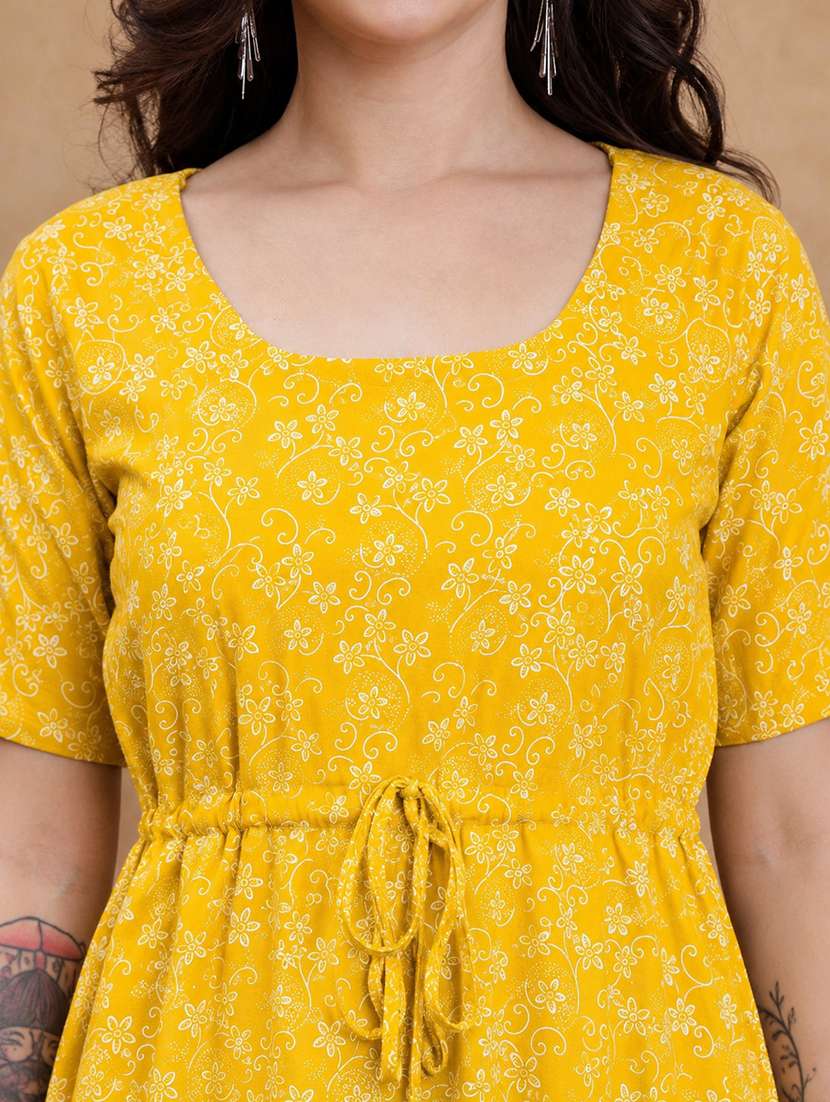 Women Printed Short Sleeves A-line Dress - 22610826 -  Standard Image - 6