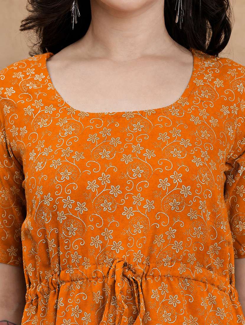 Women Printed Short Sleeves A-line Dress - 22610830 -  Standard Image - 6