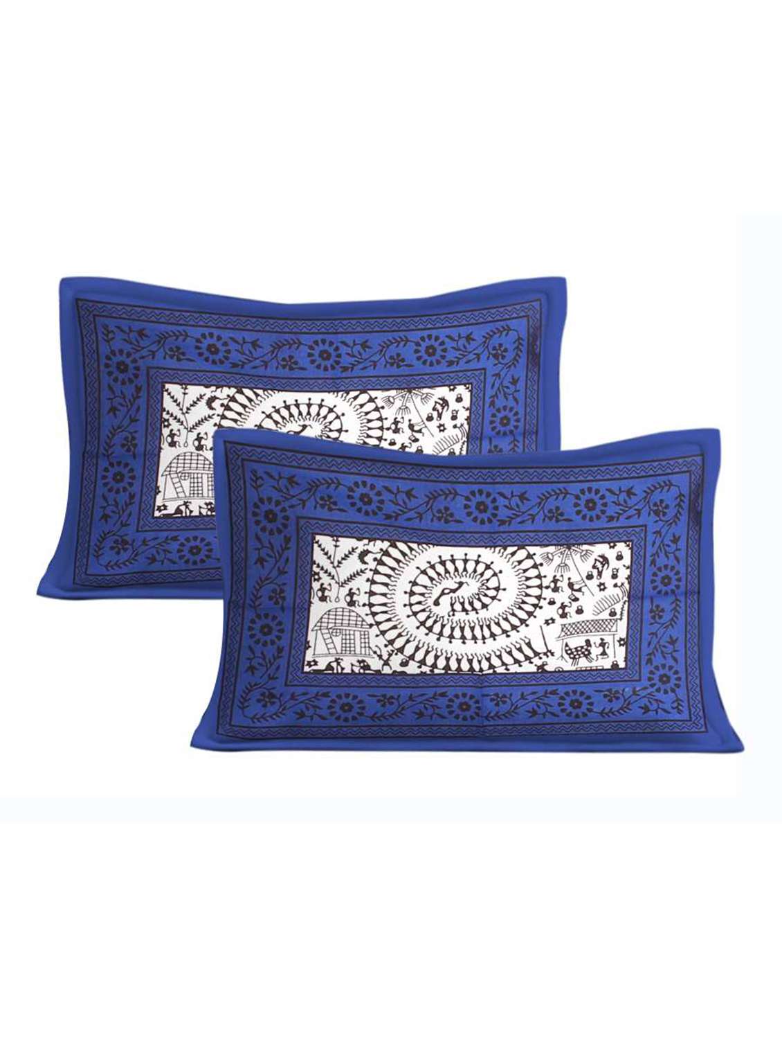 cotton printed double bedsheet set with 2 pillow covers - 22610834 -  Standard Image - 1