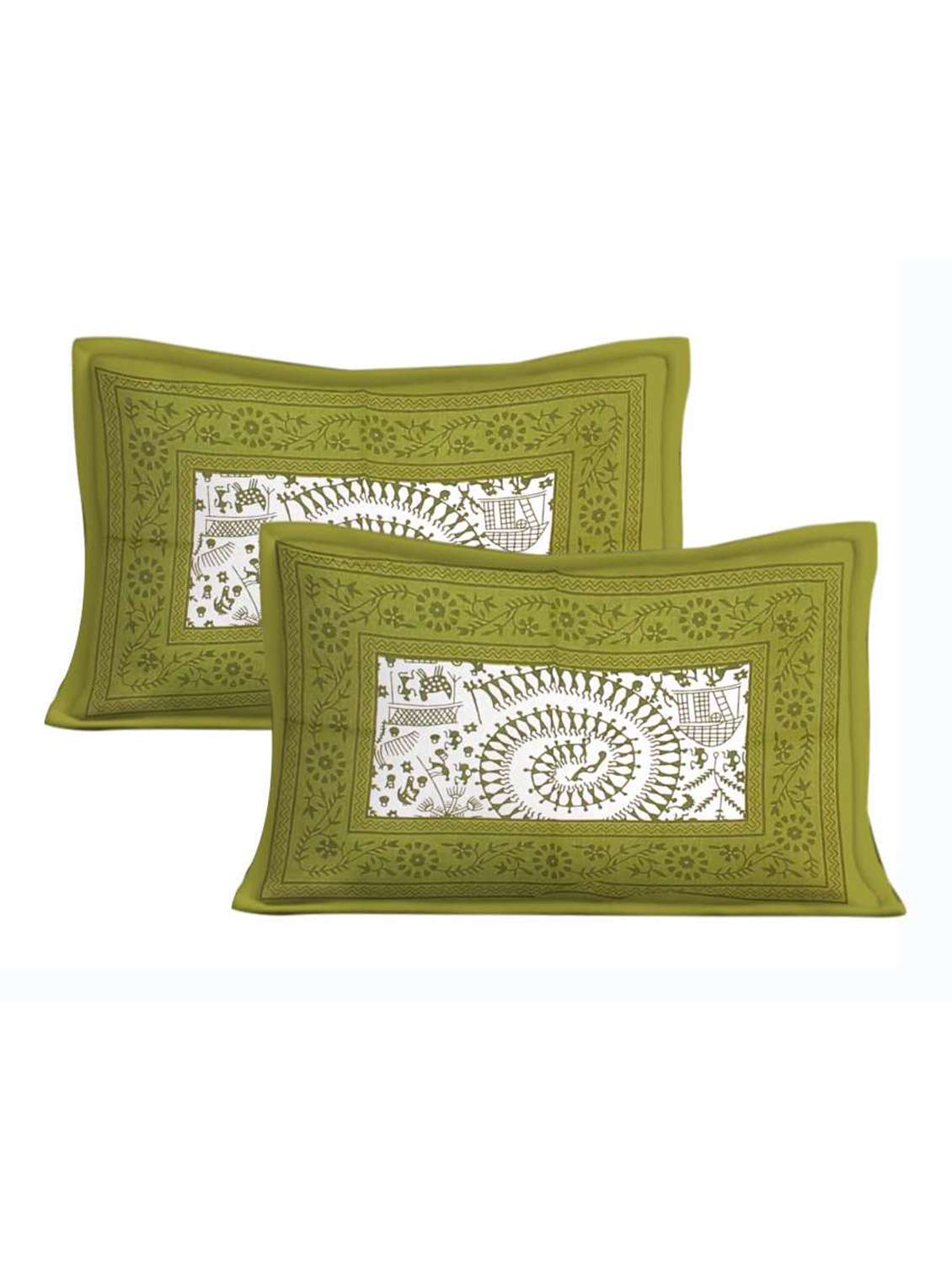 cotton printed double bedsheet set with 2 pillow covers - 22610835 -  Standard Image - 1