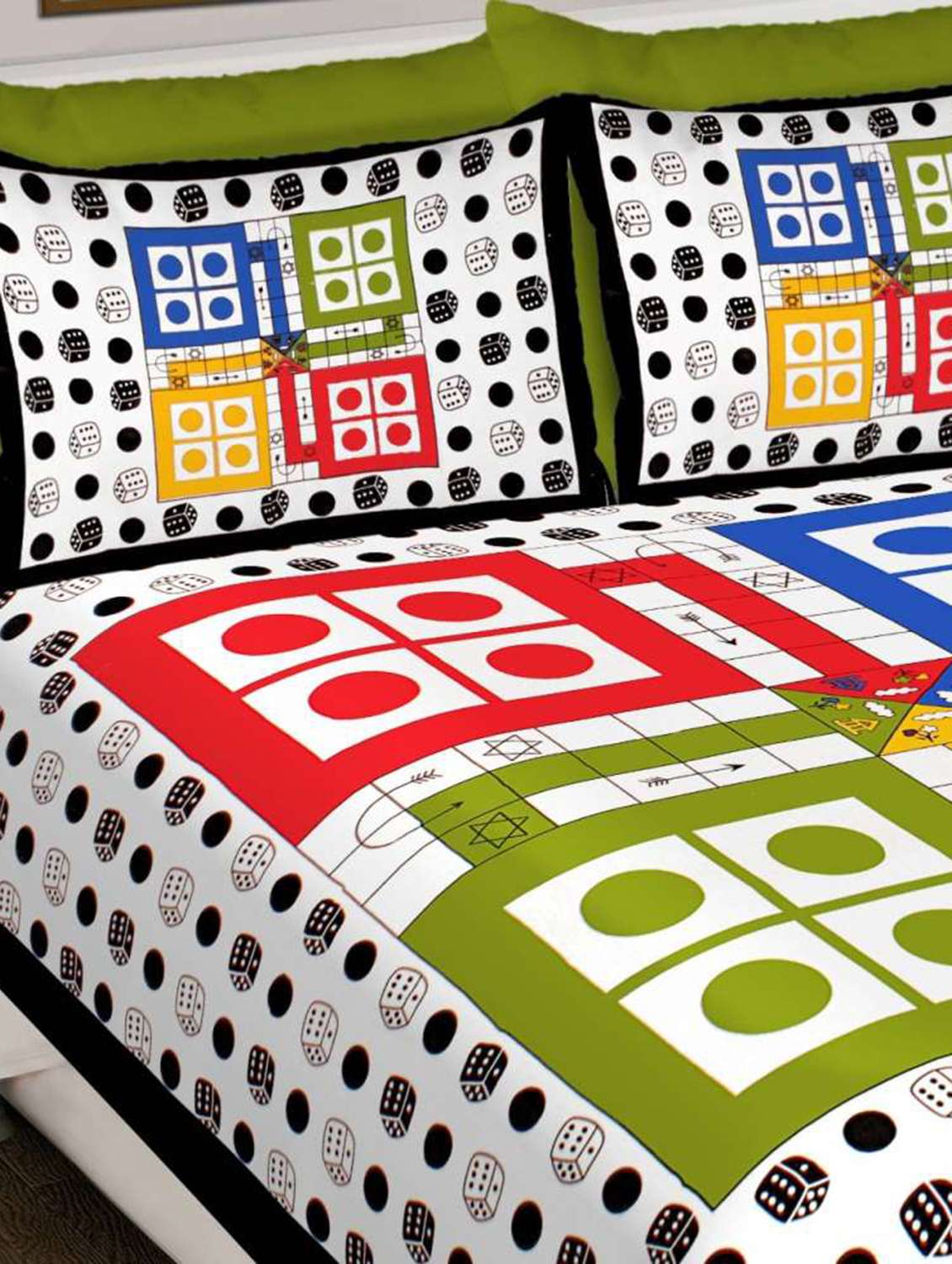 cotton printed double bedsheet set with 2 pillow covers - 22610840 -  Standard Image - 1