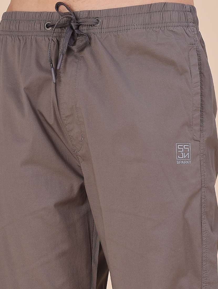 Men Solid Mid Rise Full Length Track Pant - 22613629 -  Standard Image - 1