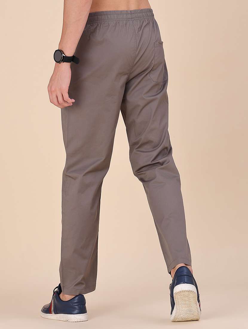 Men Solid Mid Rise Full Length Track Pant - 22613629 -  Standard Image - 4