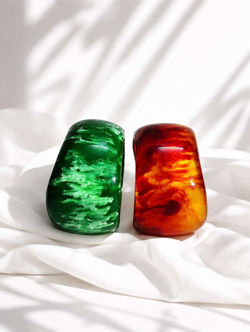 women set of 2 marbled resin bangles - 22614919 -  Standard Image - 1