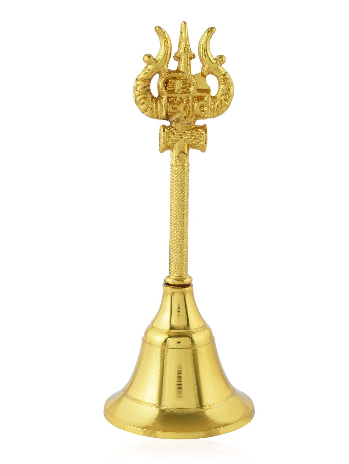 brass gold bell with mahakal trishul stem - 22615058 -  Standard Image - 1