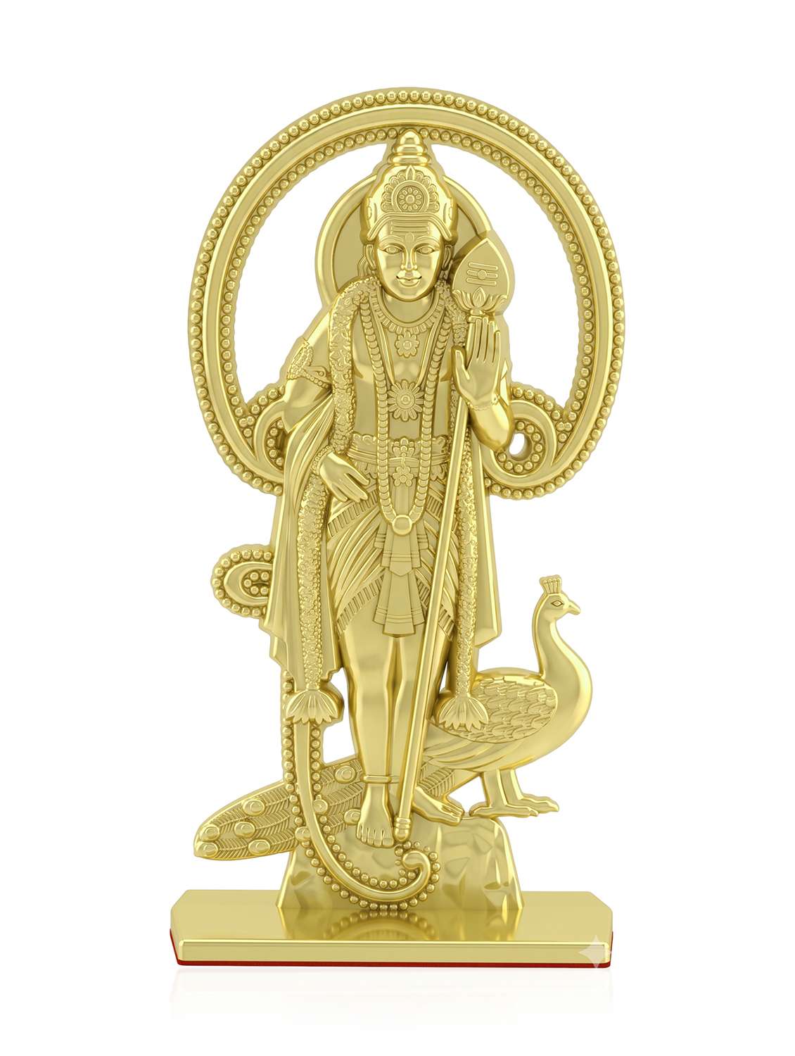 brass gold murugan kartikeyan idol stand - 22615062 -  Standard Image - 1