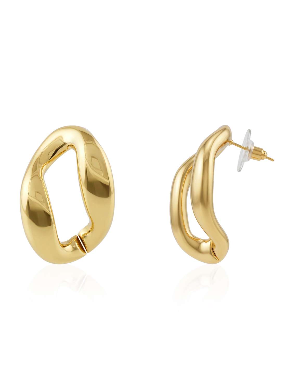 chunky gold plated brass chain necklace set - 22615065 -  Standard Image - 1