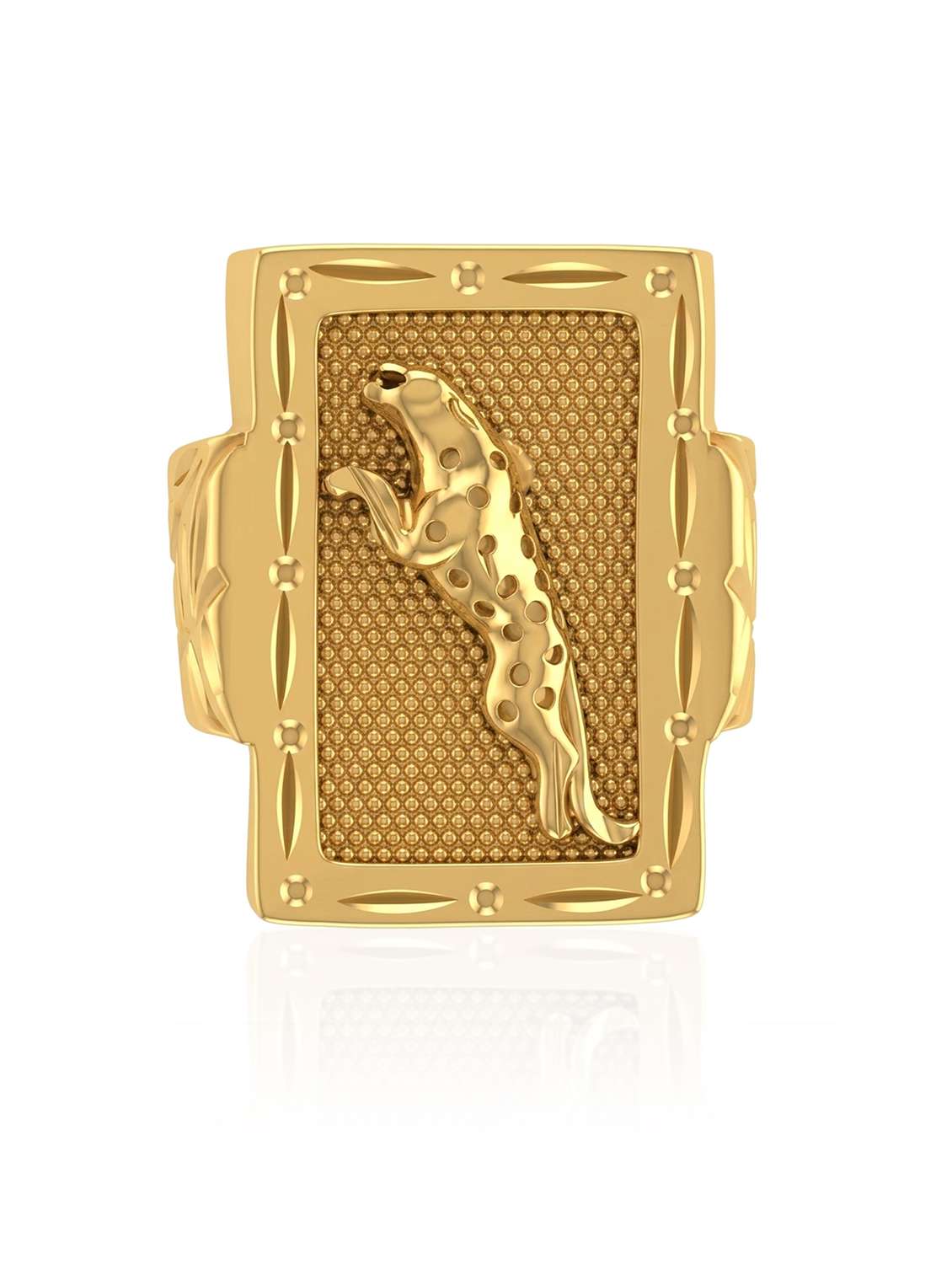 men finger ring gold brass metal with closed loop - 22615106 -  Standard Image - 1