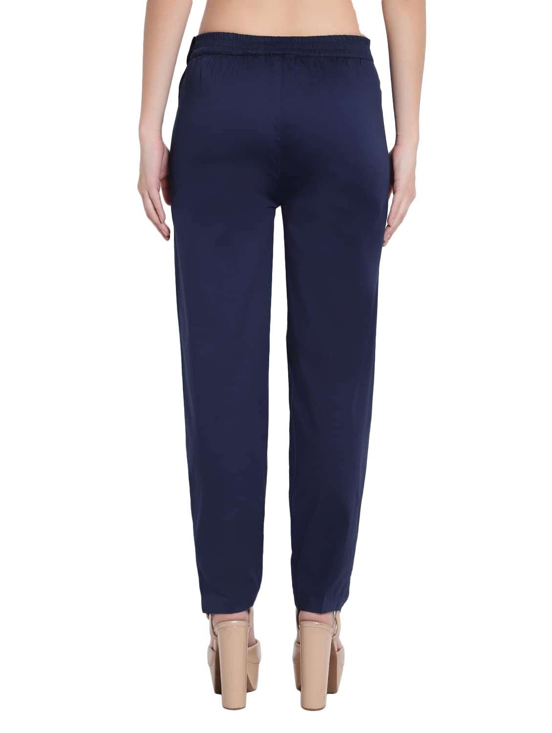 Women Solid Mid Rise Tapered Pant - 22615147 -  Standard Image - 4