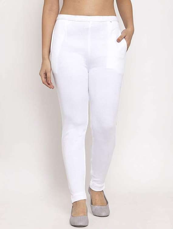 white wool trousers