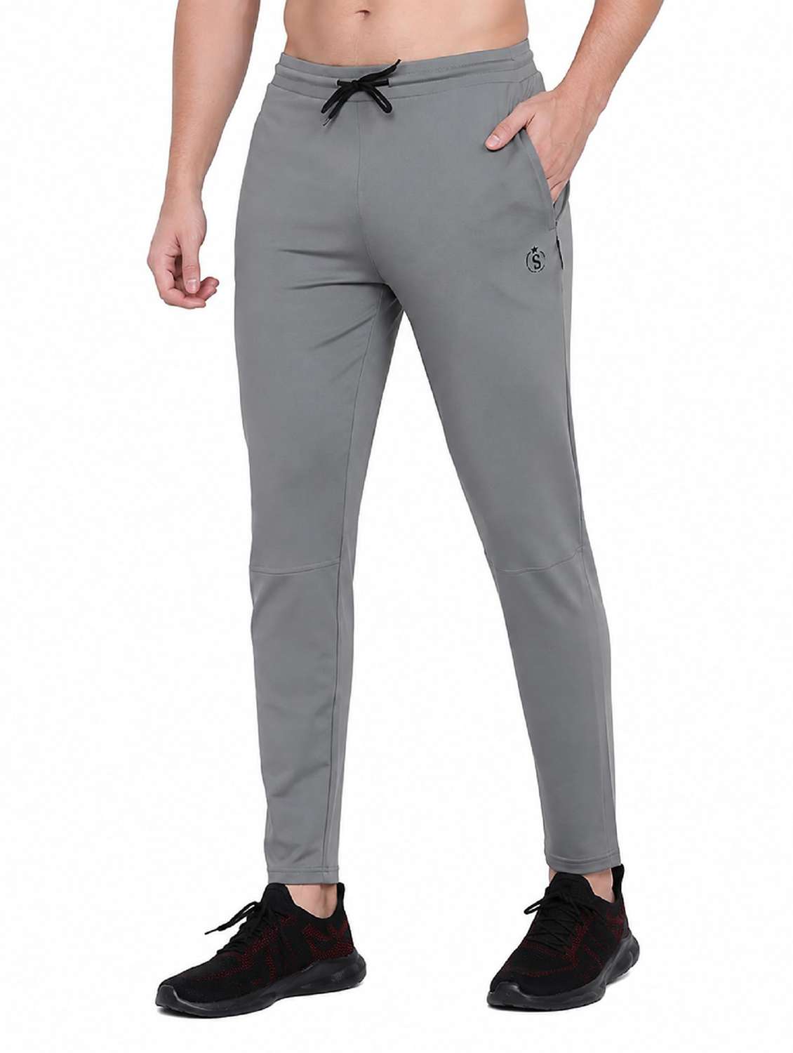 Men Solid Mid Rise Regular Fit Track Pant - 22615205 -  Standard Image - 1