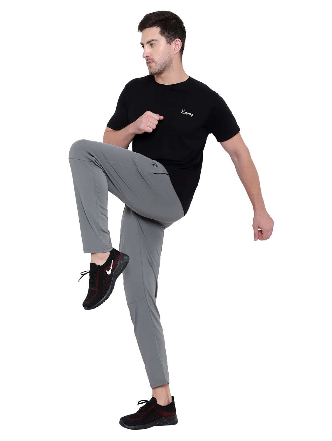 Men Solid Mid Rise Regular Fit Track Pant - 22615205 -  Standard Image - 4