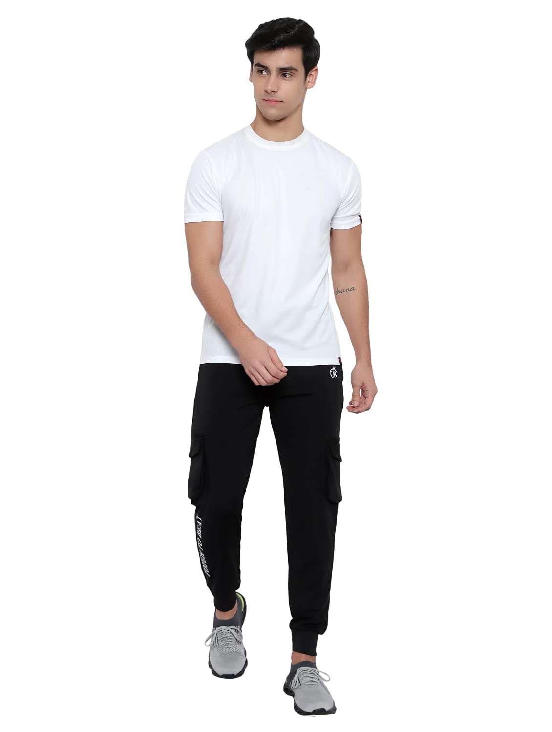 men typographic mid rise regular fit jogger - 22615227 -  Standard Image - 4