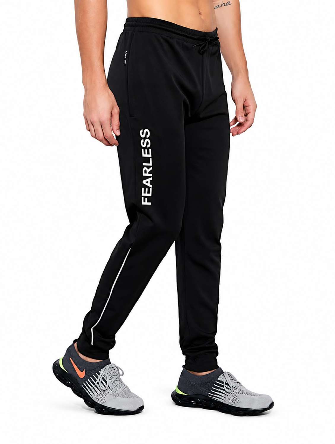 men typographic mid rise regular fit track pant - 22615250 -  Standard Image - 1