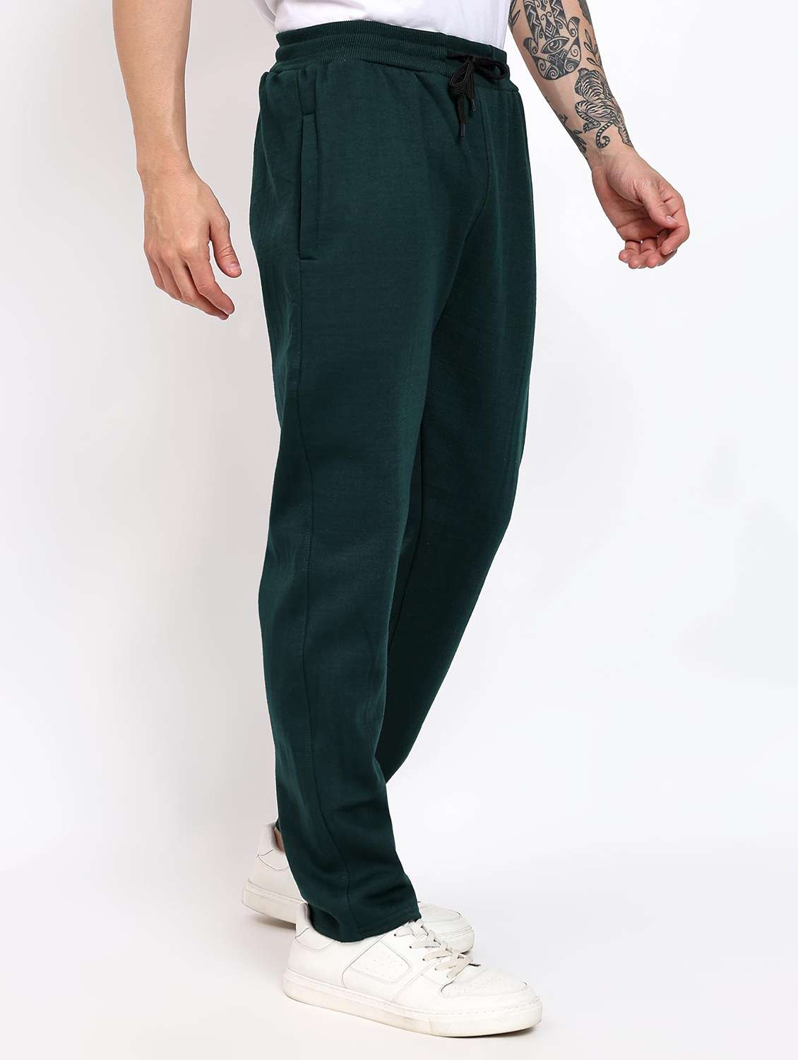 Men Solid Mid Rise Regular Fit Track Pant - 22615263 -  Standard Image - 1