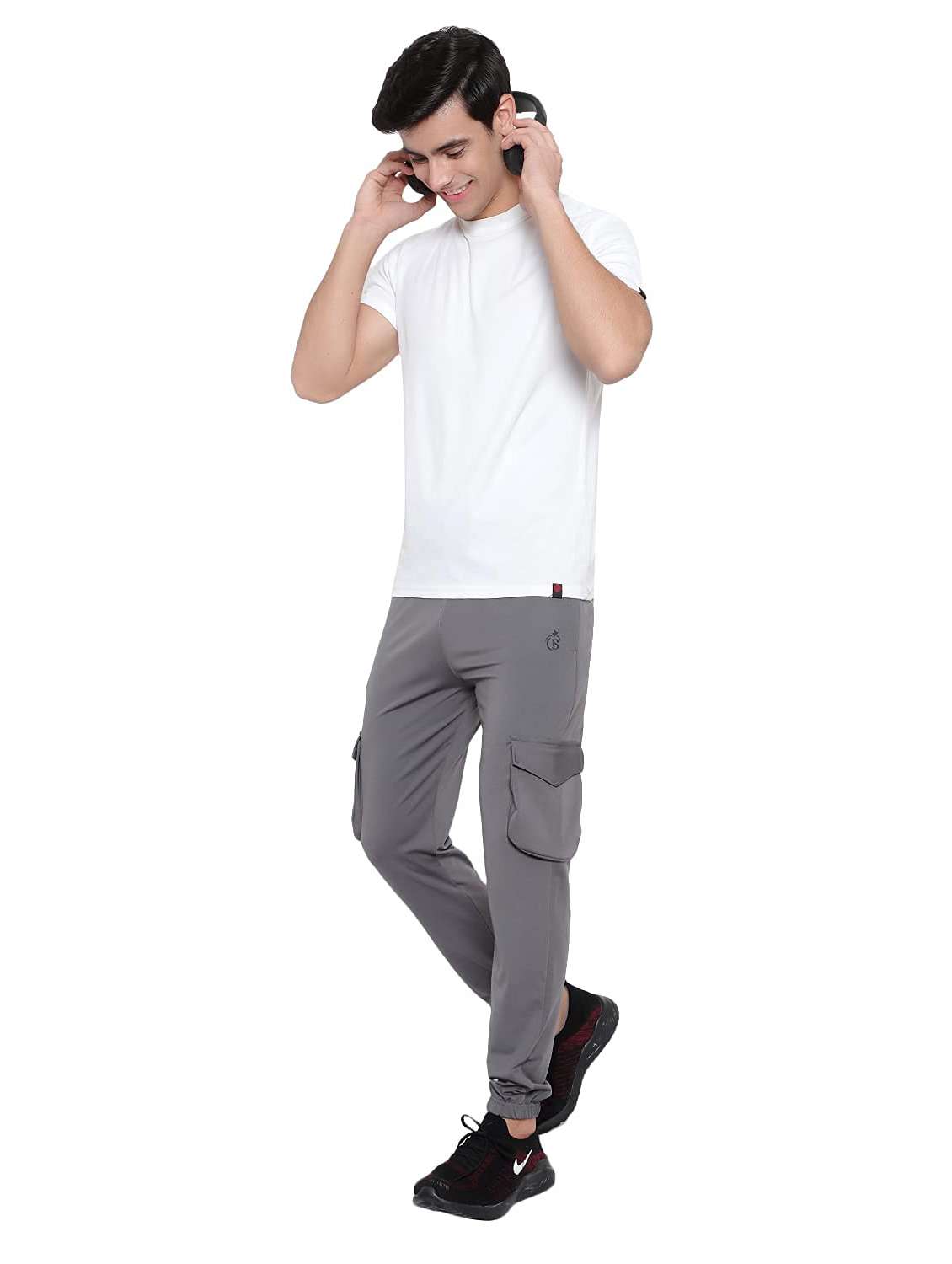 Men Solid Mid Rise Regular Fit Jogger - 22615270 -  Standard Image - 1
