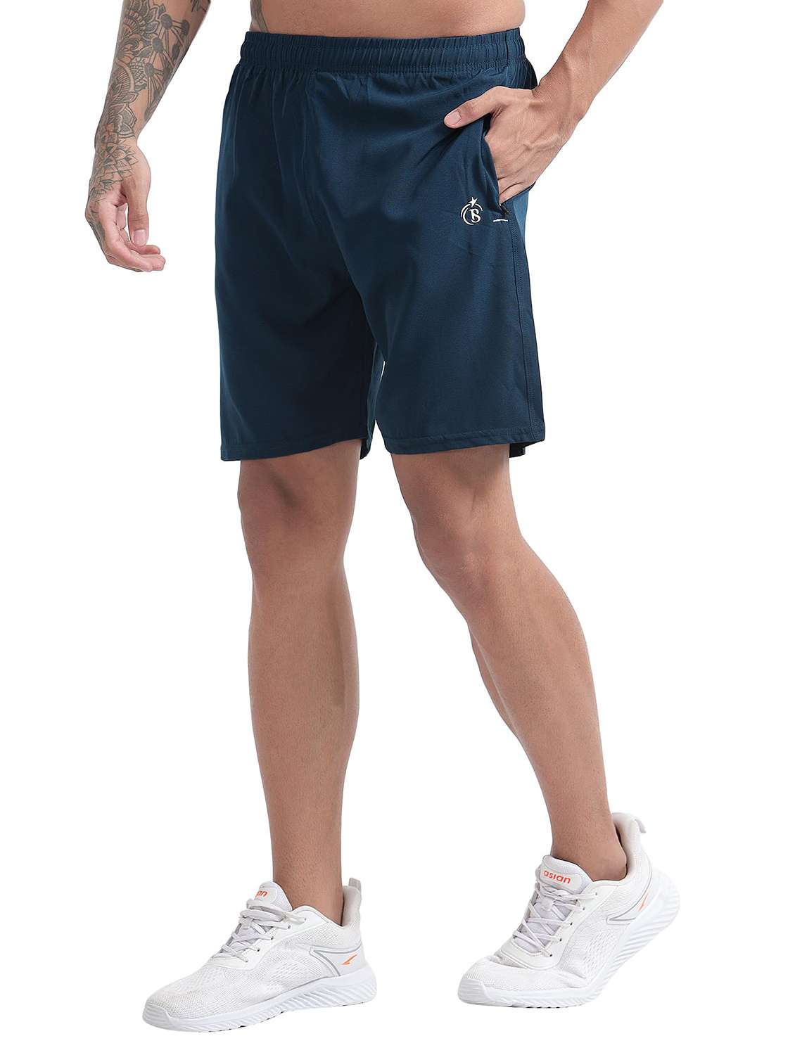 Men Solid Mid Rise Regular Fit Shorts - 22615305 -  Standard Image - 4