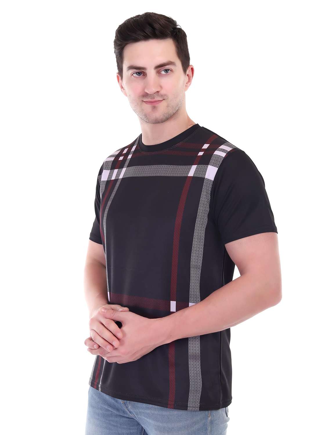 Men Printed Short Sleeves Regular Fit T-shirt - 22615392 -  Standard Image - 1