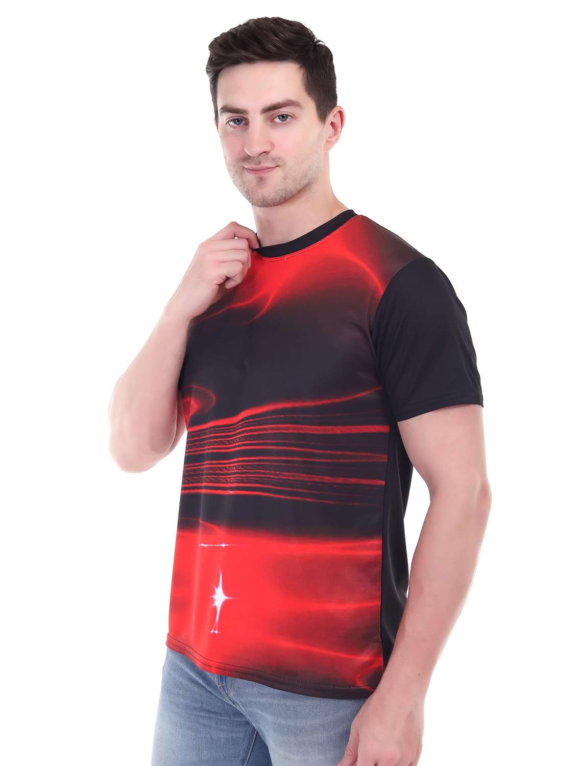 men printed short sleeves regular fit t-shirt - 22615393 -  Standard Image - 1