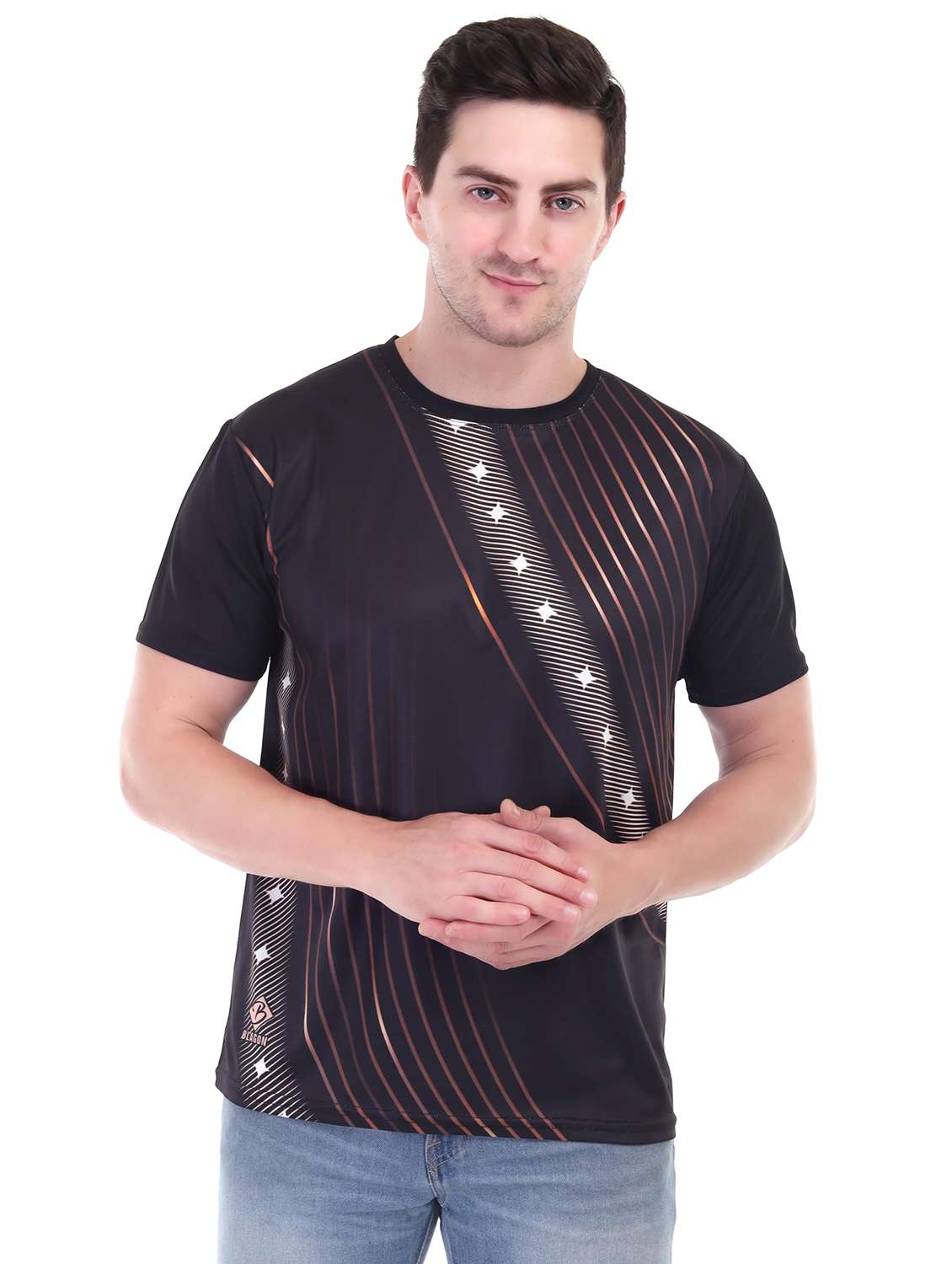 men printed short sleeves regular fit t-shirt - 22615403 -  Standard Image - 1