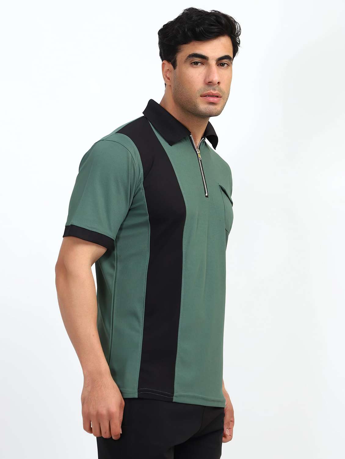men taped short sleeves polo t-shirt - 22615406 -  Standard Image - 1