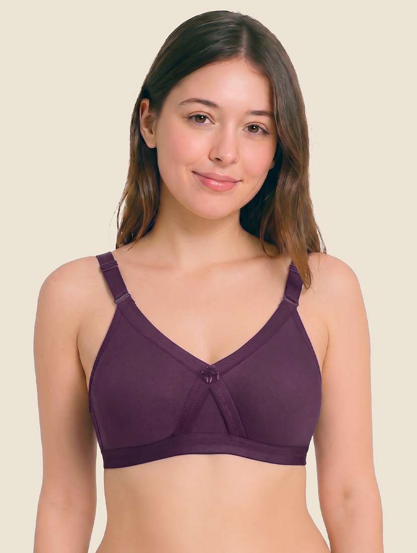 women pack of 3 solid non padded regular bra - 22615422 -  Standard Image - 1