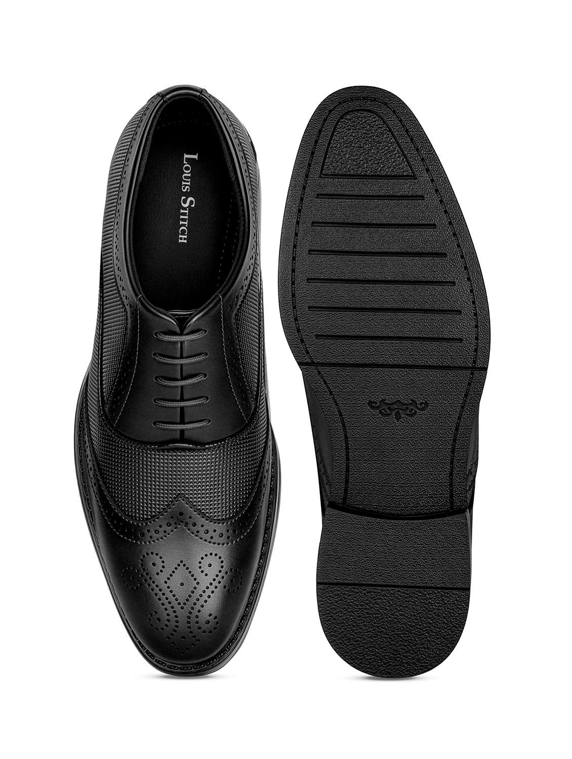 men textured lace up brogues  - 22615664 -  Standard Image - 4