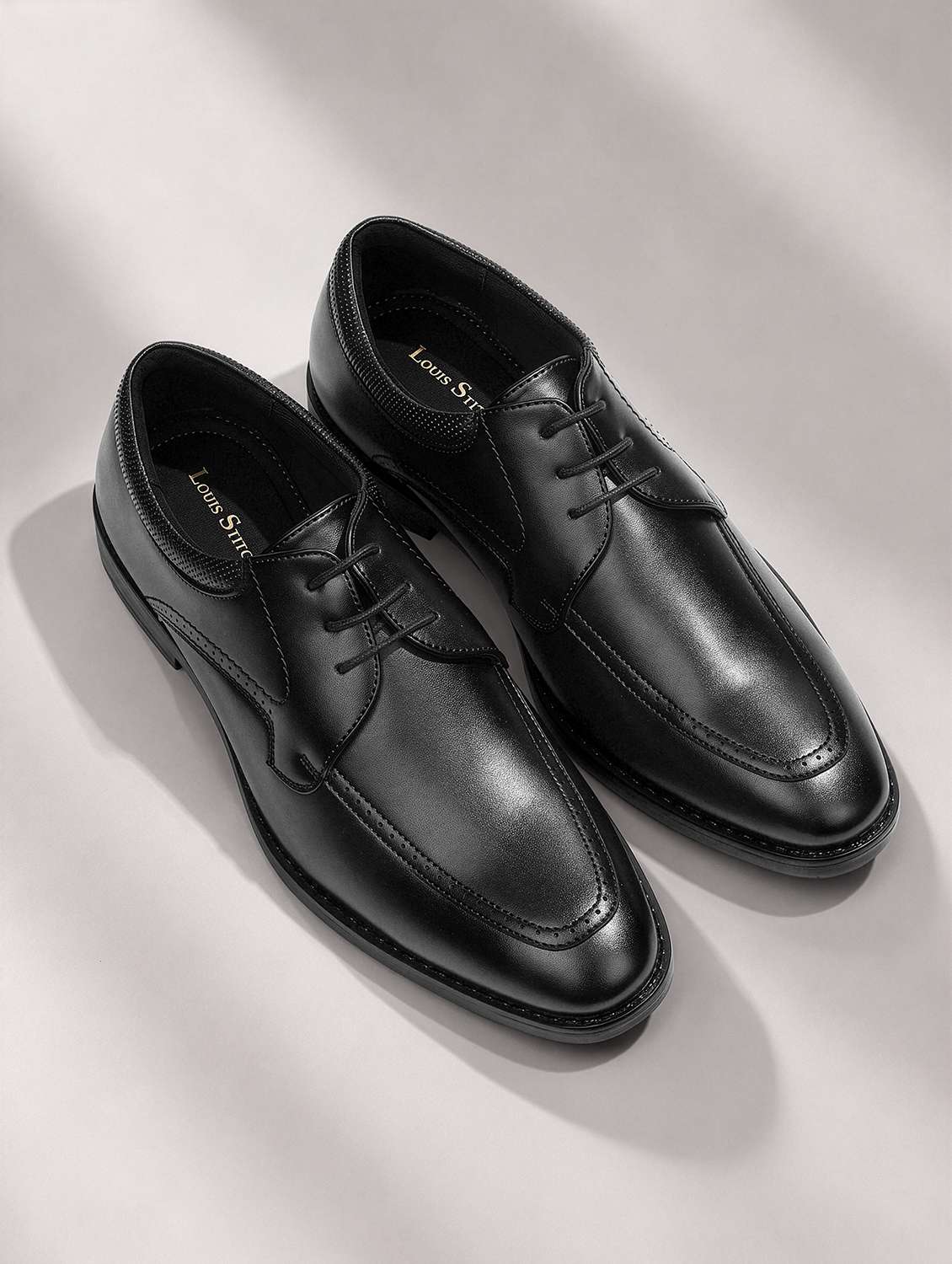 men solid lace up oxford shoes