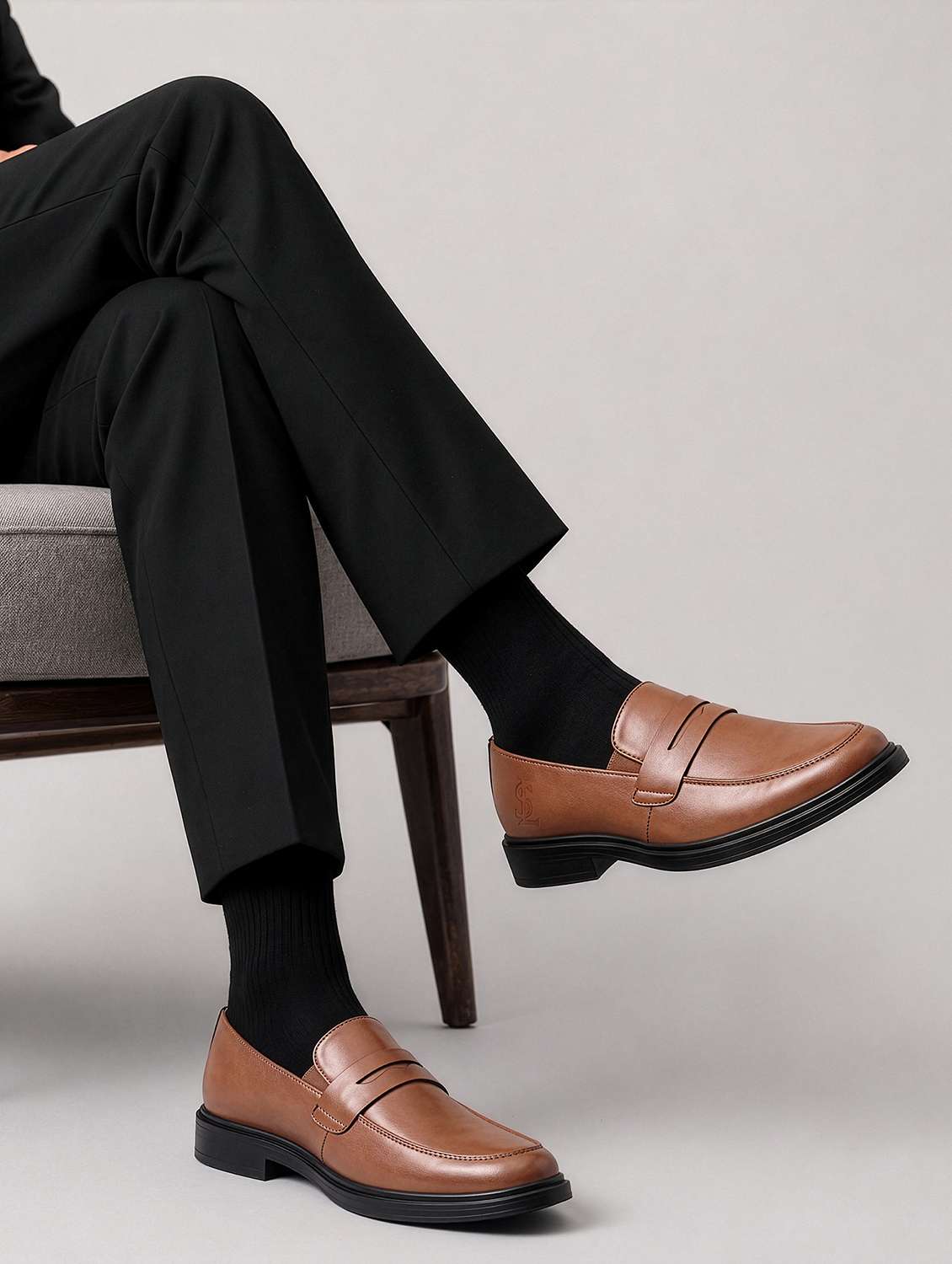 Men Solid Slip On Formal Shoes - 22615674 -  Standard Image - 1