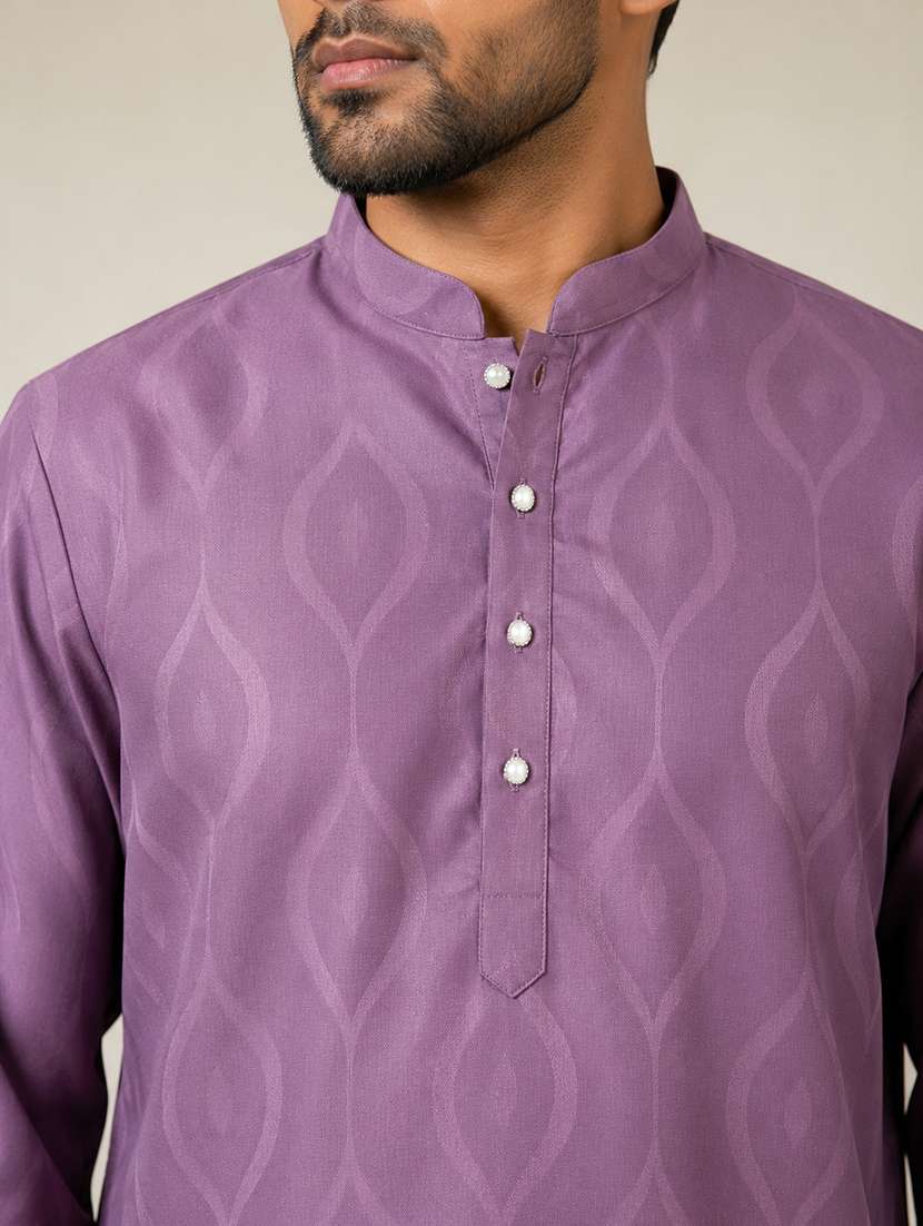 Men Printed Mandarin Neck Short Kurta - 22615702 -  Standard Image - 1