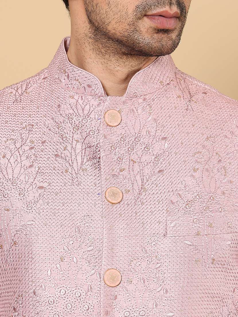 men embroidered sleeveless nehru jacket - 22615838 -  Standard Image - 1