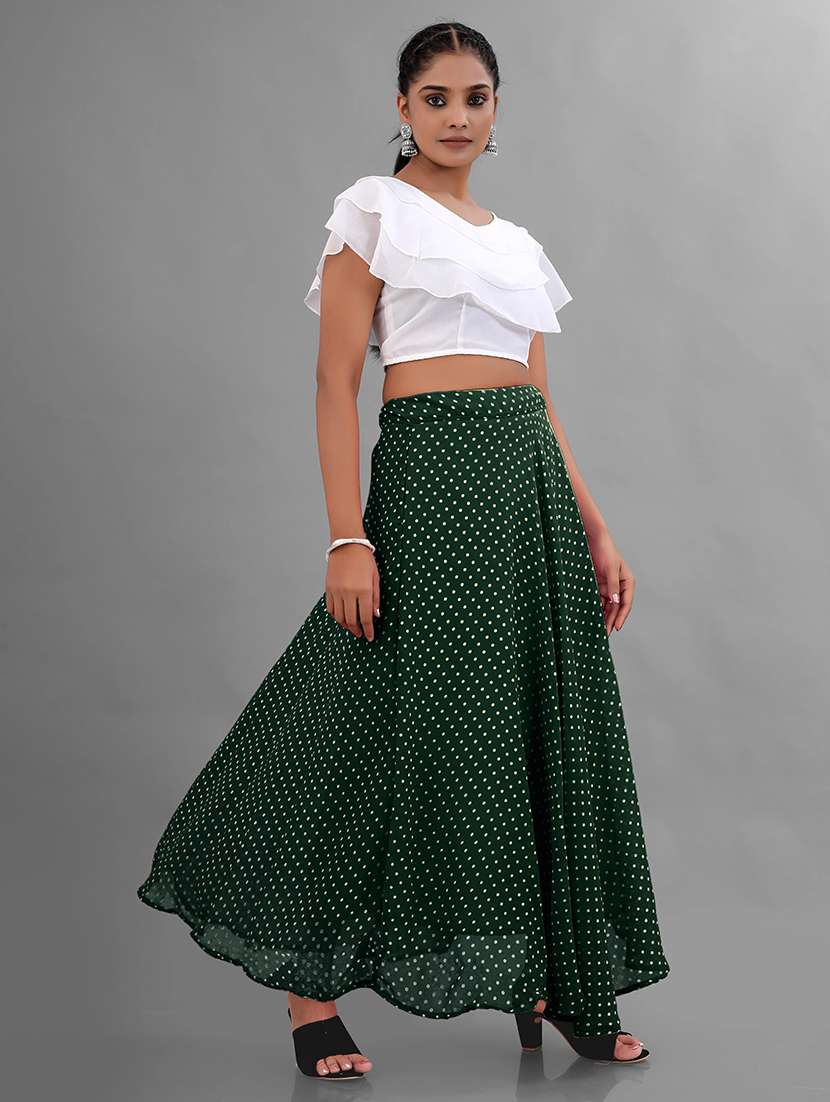 women printed flared sleeves top and skirt set - 22616109 -  Standard Image - 1