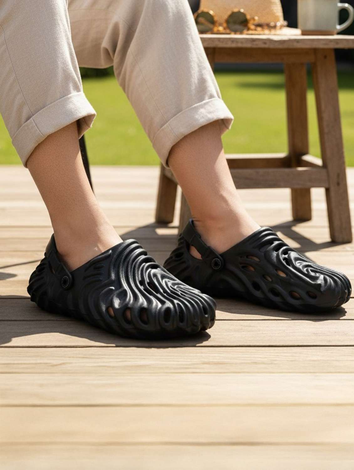 Men Textured Slip On Clogs - 22616228 -  Standard Image - 4
