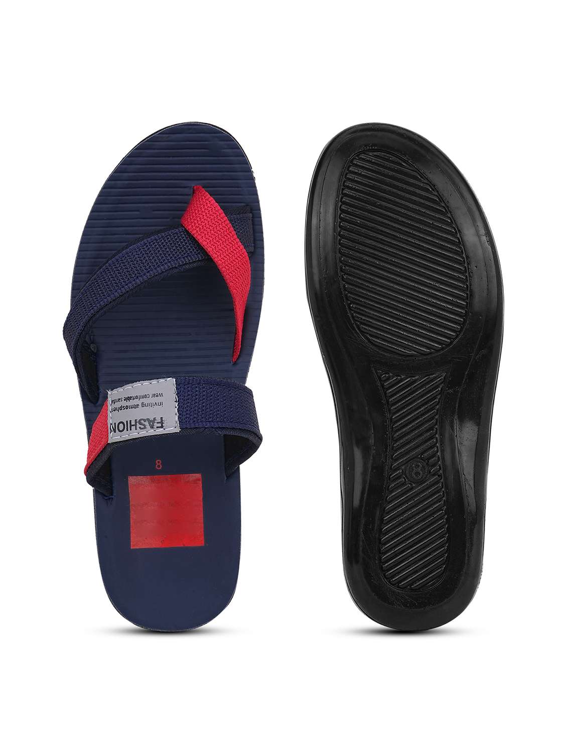 men color block toe seperator flip flop - 22616248 -  Standard Image - 4