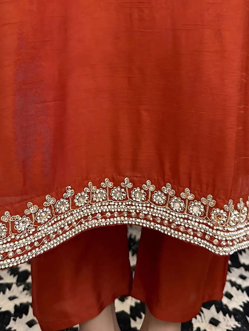 women embroidered three quarter sleeves kurta pant set with dupatta - 22616273 -  Standard Image - 4