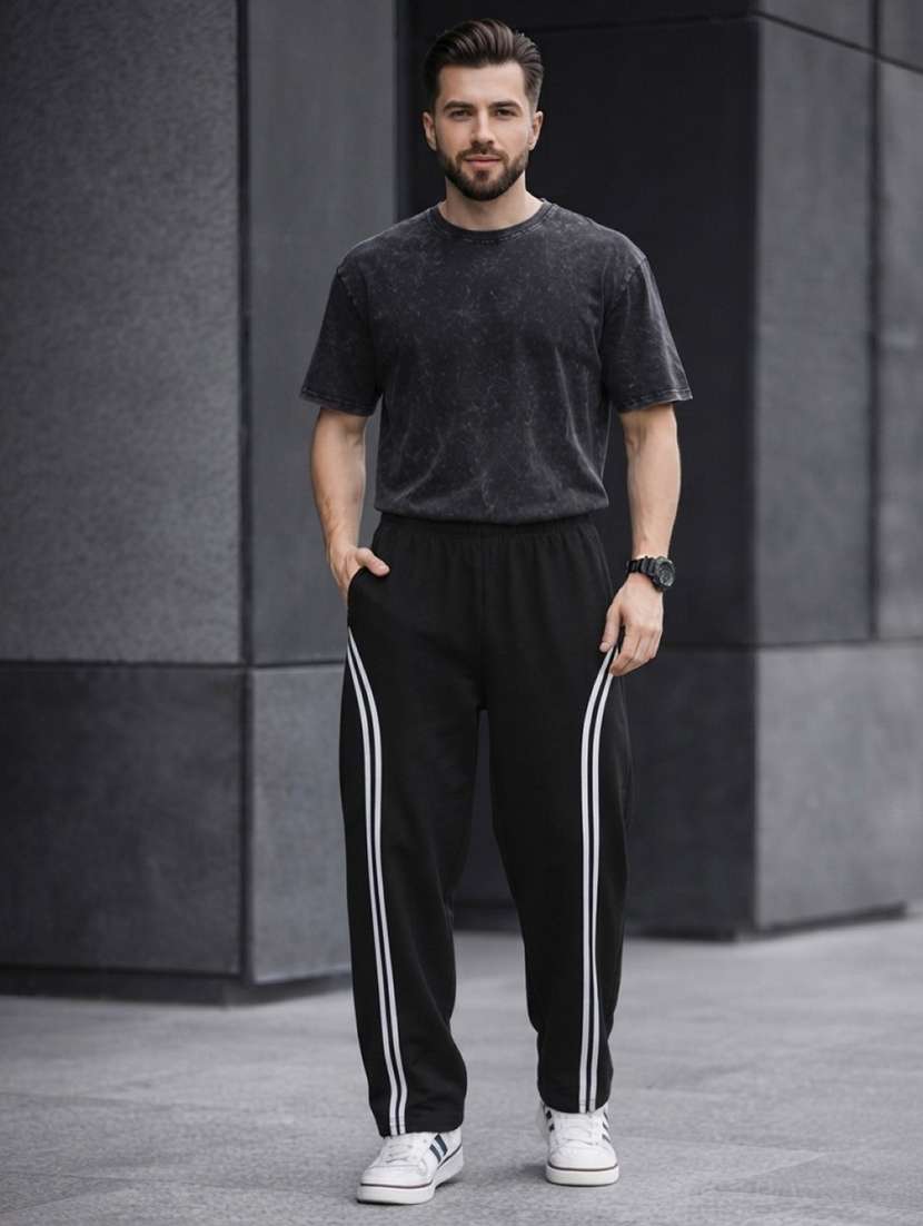 men side tapered mid rise full length track pant - 22616637 -  Standard Image - 4
