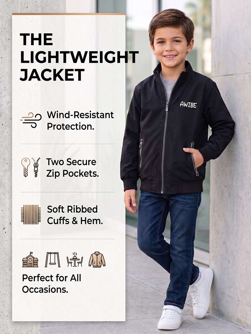 boys typographic long sleeves bomber jacket - 22616726 -  Standard Image - 4