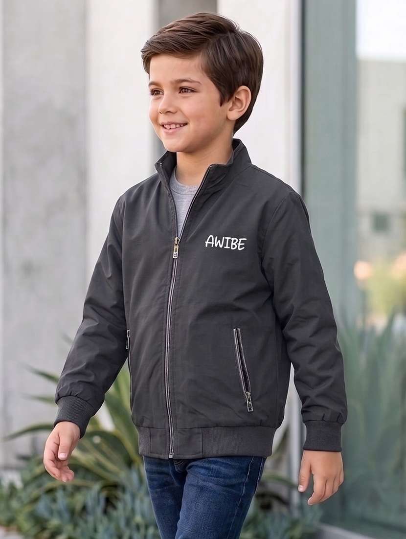 boys typographic long sleeves bomber jacket - 22616727 -  Standard Image - 1