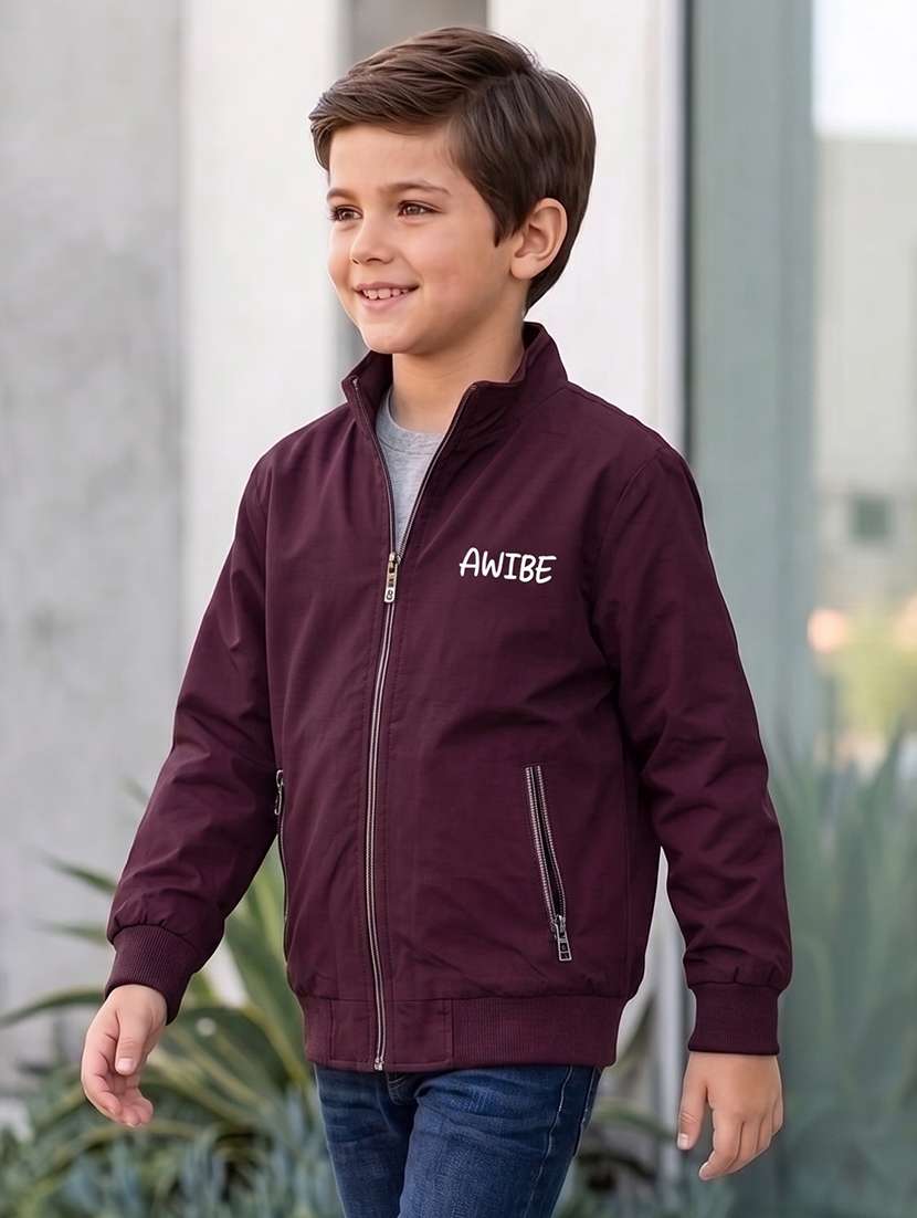 boys typographic long sleeves bomber jacket - 22616730 -  Standard Image - 1