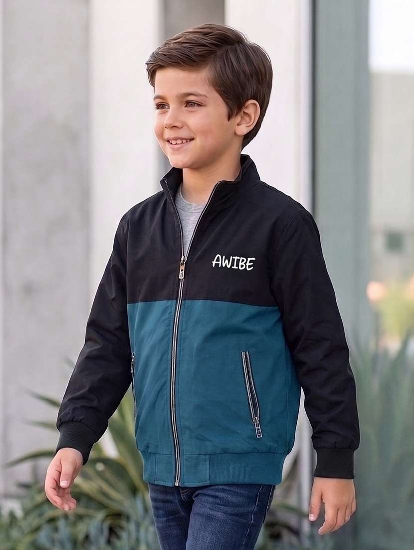 boys colourblocked long sleeves bomber jacket - 22616731 -  Standard Image - 1