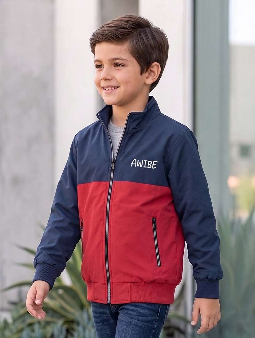 boys colourblocked long sleeves bomber jacket - 22616734 -  Standard Image - 1
