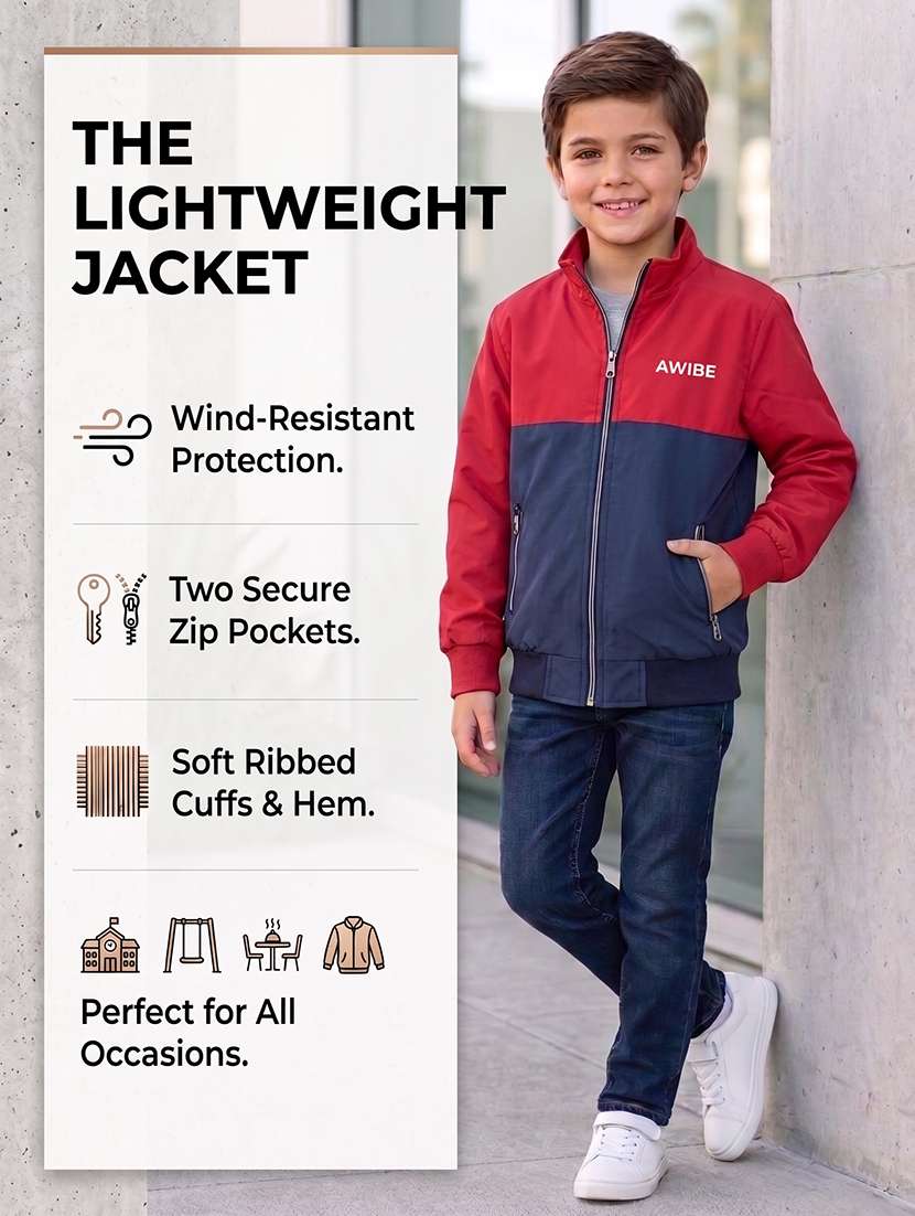boys colourblocked long sleeves bomber jacket - 22616736 -  Standard Image - 4