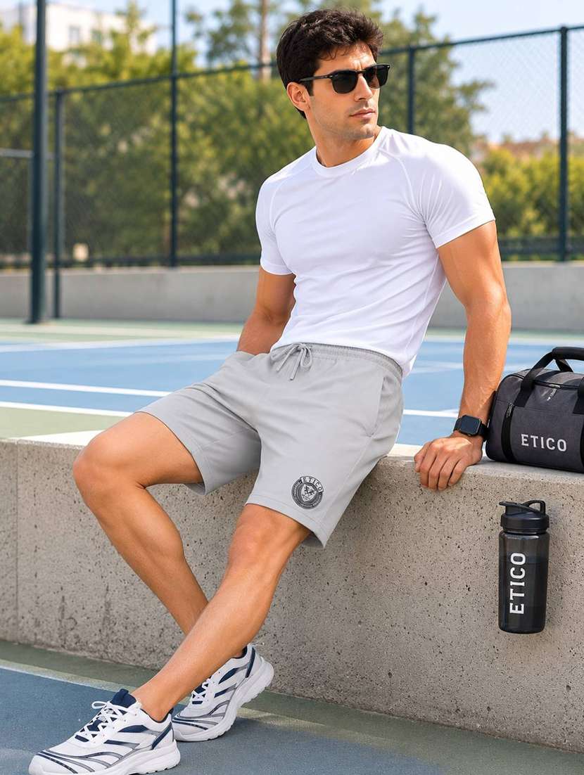 Men Placement Printed Mid Rise Regular Fit Shorts - 22616848 -  Standard Image - 4