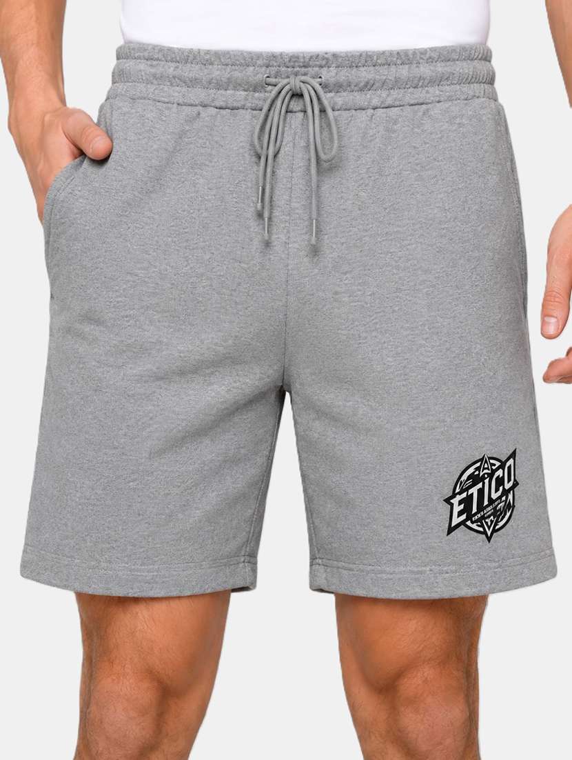 Men Solid Mid Rise Regular Fit Shorts - 22616852 -  Standard Image - 1