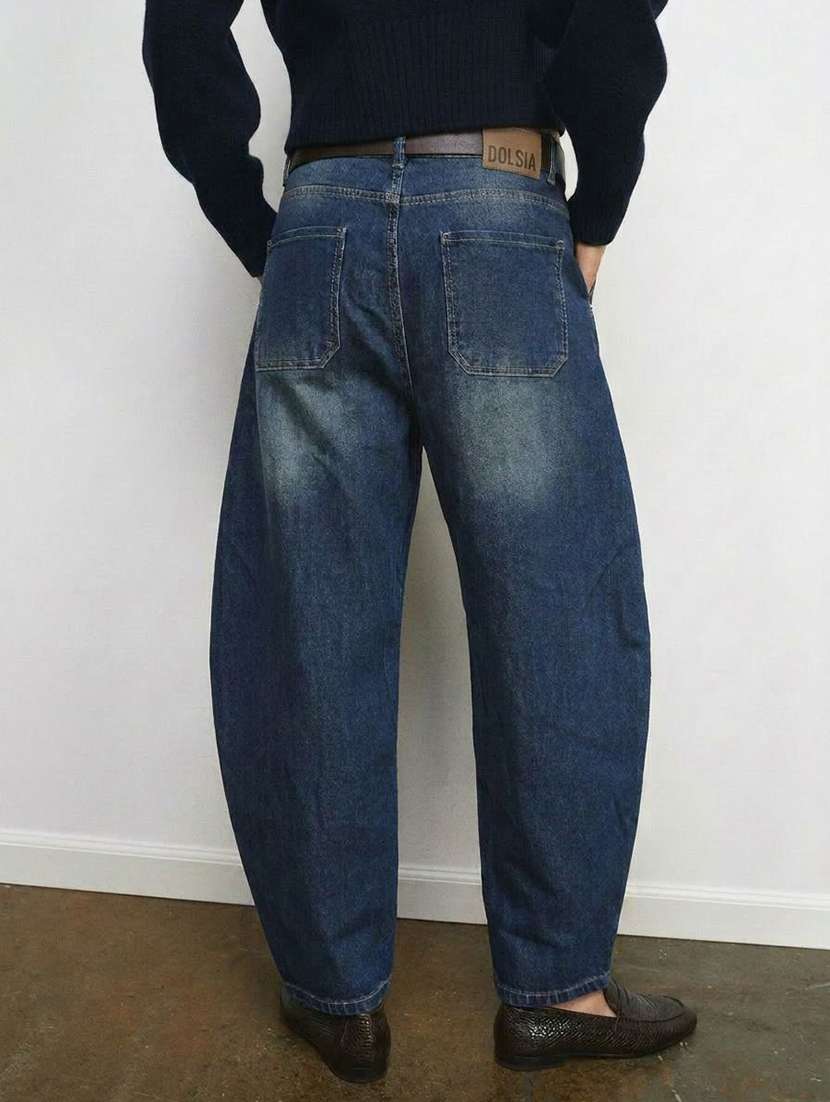 Women Washed High Rise Barrel Jeans - 22616954 -  Standard Image - 1