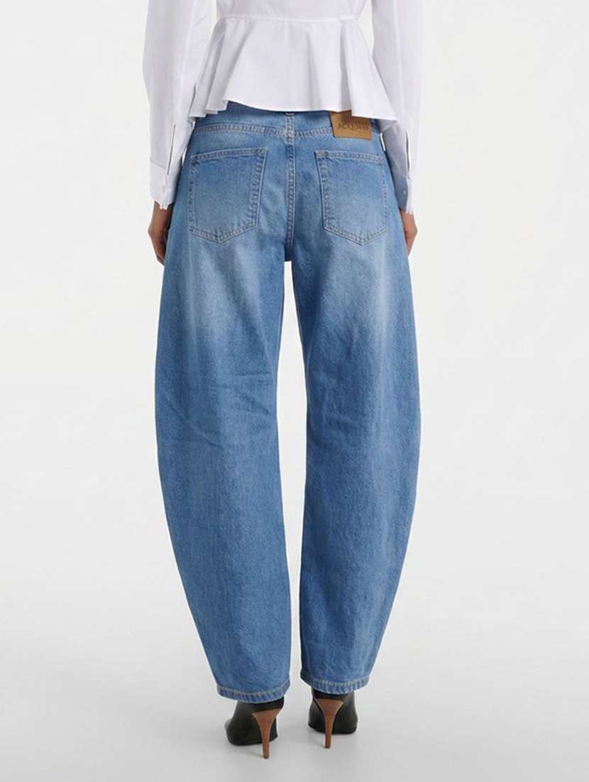 Women Washed High Rise Barrel Jeans - 22616956 -  Standard Image - 1