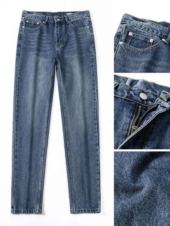 Men Washed Mid Rise Straight Jeans - 22617092 -  Standard Image - 4