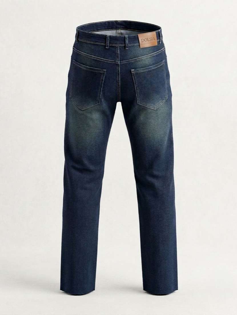 Men Washed Mid Rise Straight Jeans - 22617093 -  Standard Image - 4